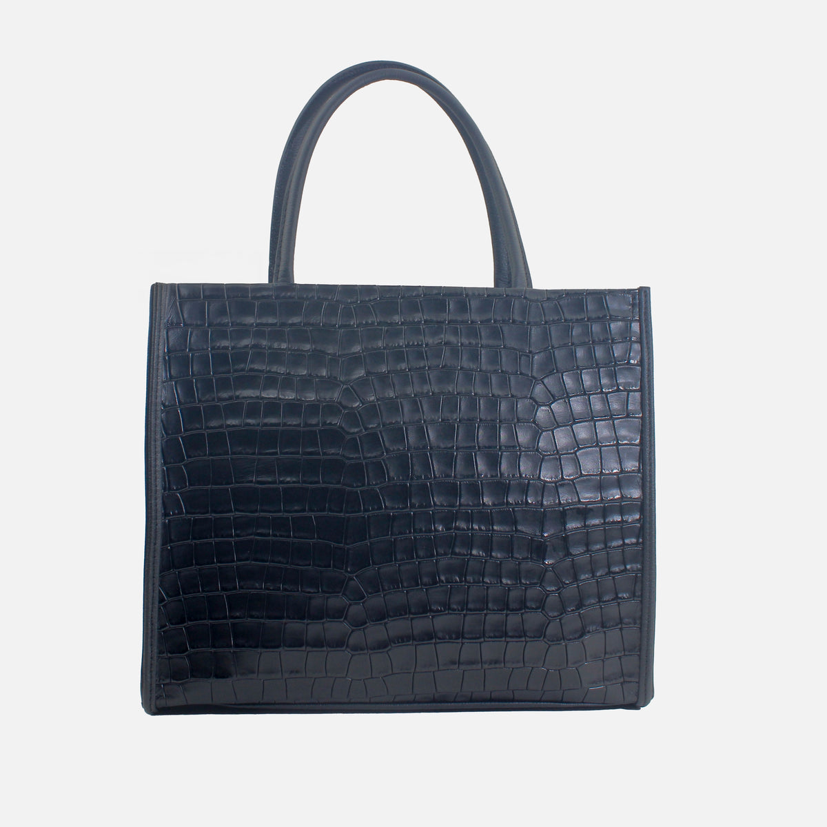 Cartera camellia de cuero para mujer - Negro