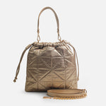 Cartera gina de cuero para mujer - Oro