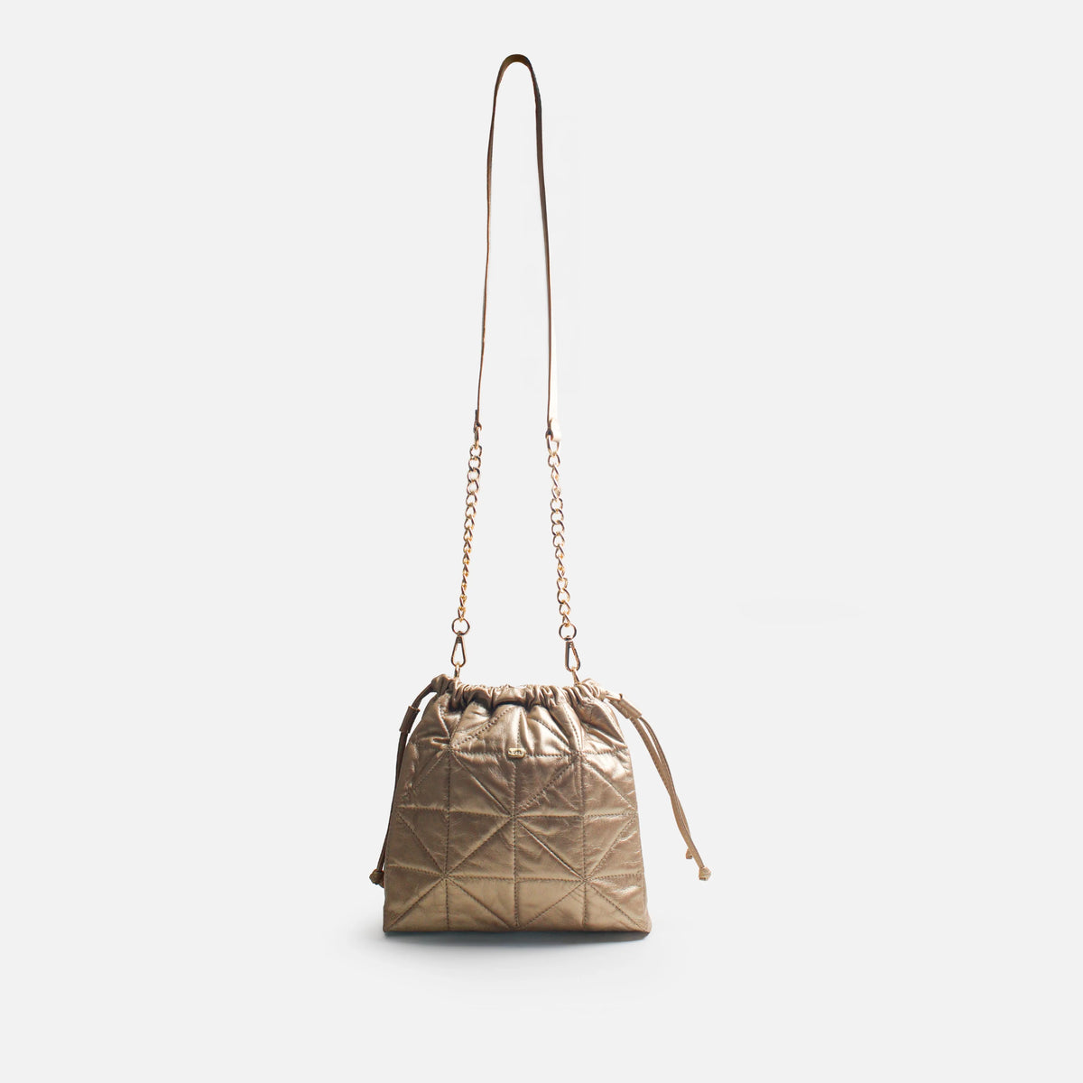 Cartera gina de cuero para mujer - Oro