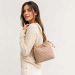 Cartera gina de cuero para mujer - Nude