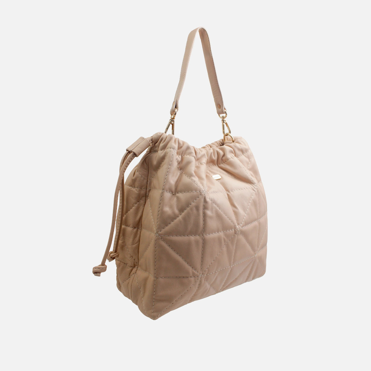 Cartera gina de cuero para mujer - Nude