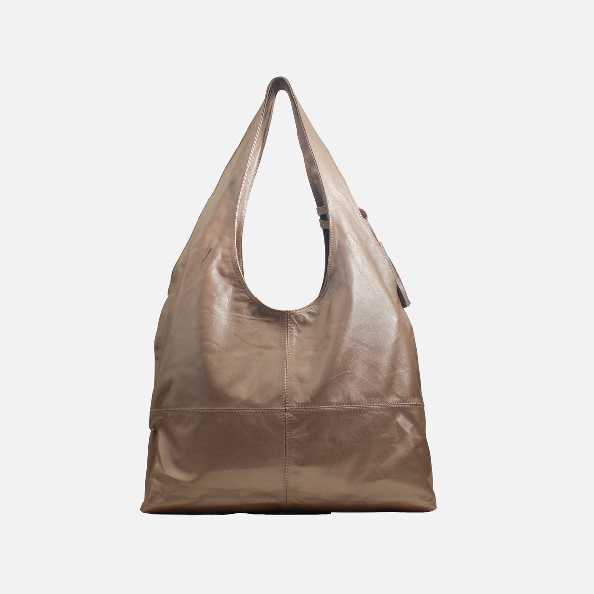 Cartera brina de cuero para mujer - Oro