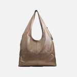 Cartera brina de cuero para mujer - Oro