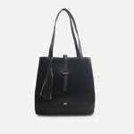 Cartera lia de cuero para mujer - Negro