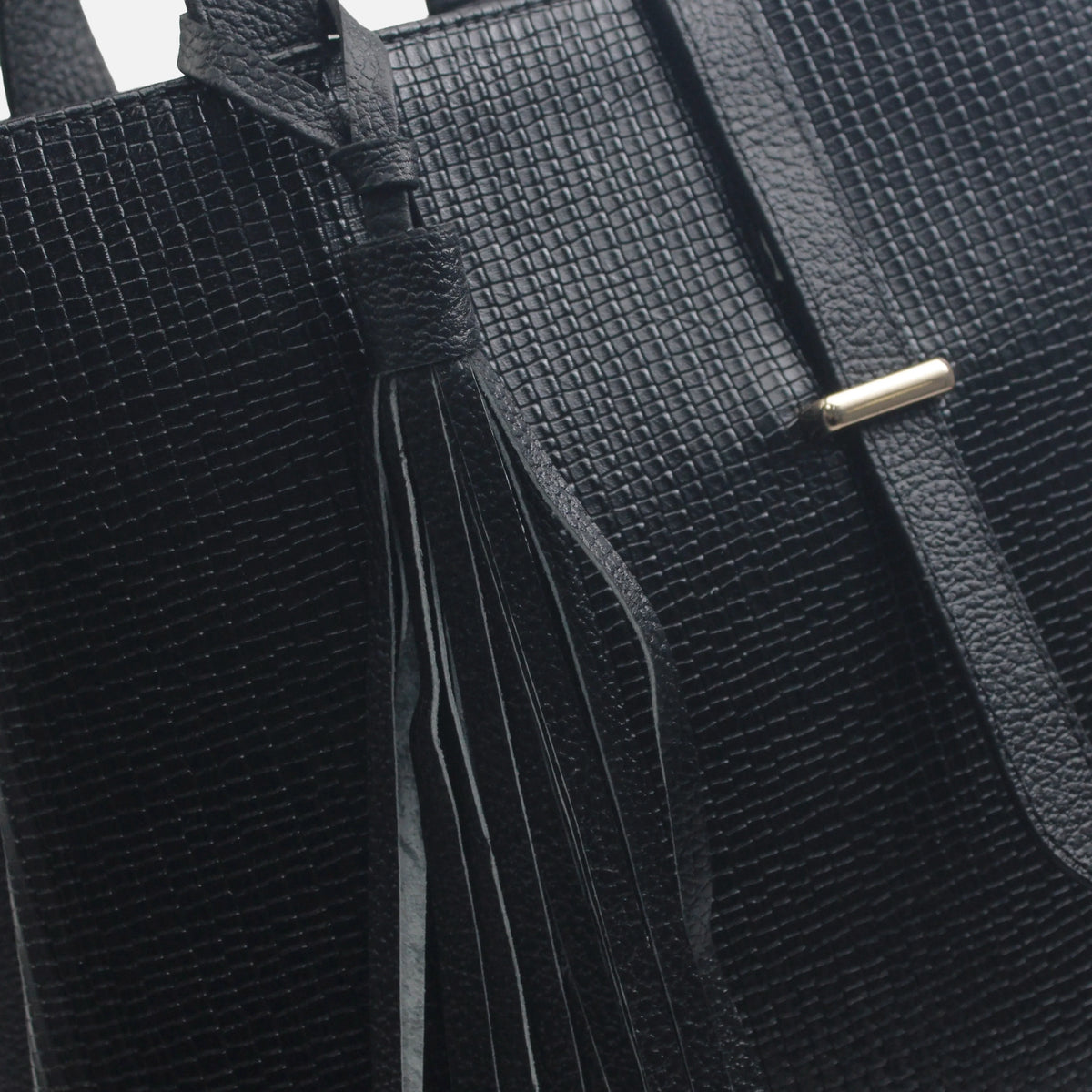Cartera lia de cuero para mujer - Negro