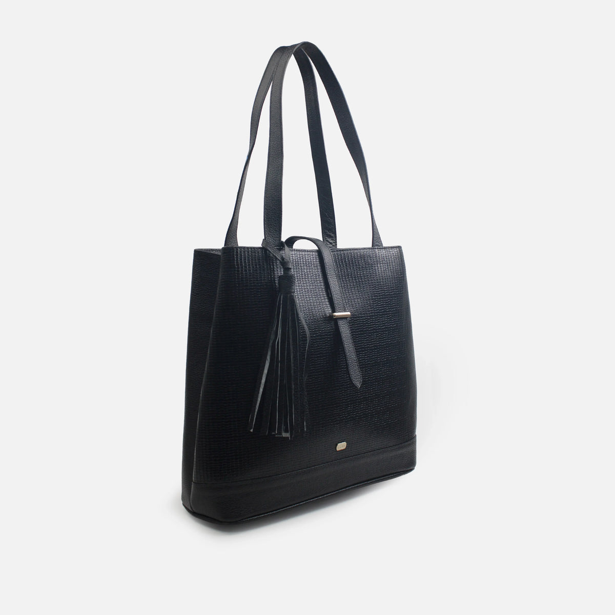 Cartera lia de cuero para mujer - Negro