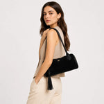 Cartera darelis de cuero para mujer - Negro