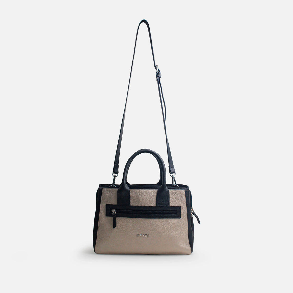 Cartera estrella de cuero para mujer - Negro