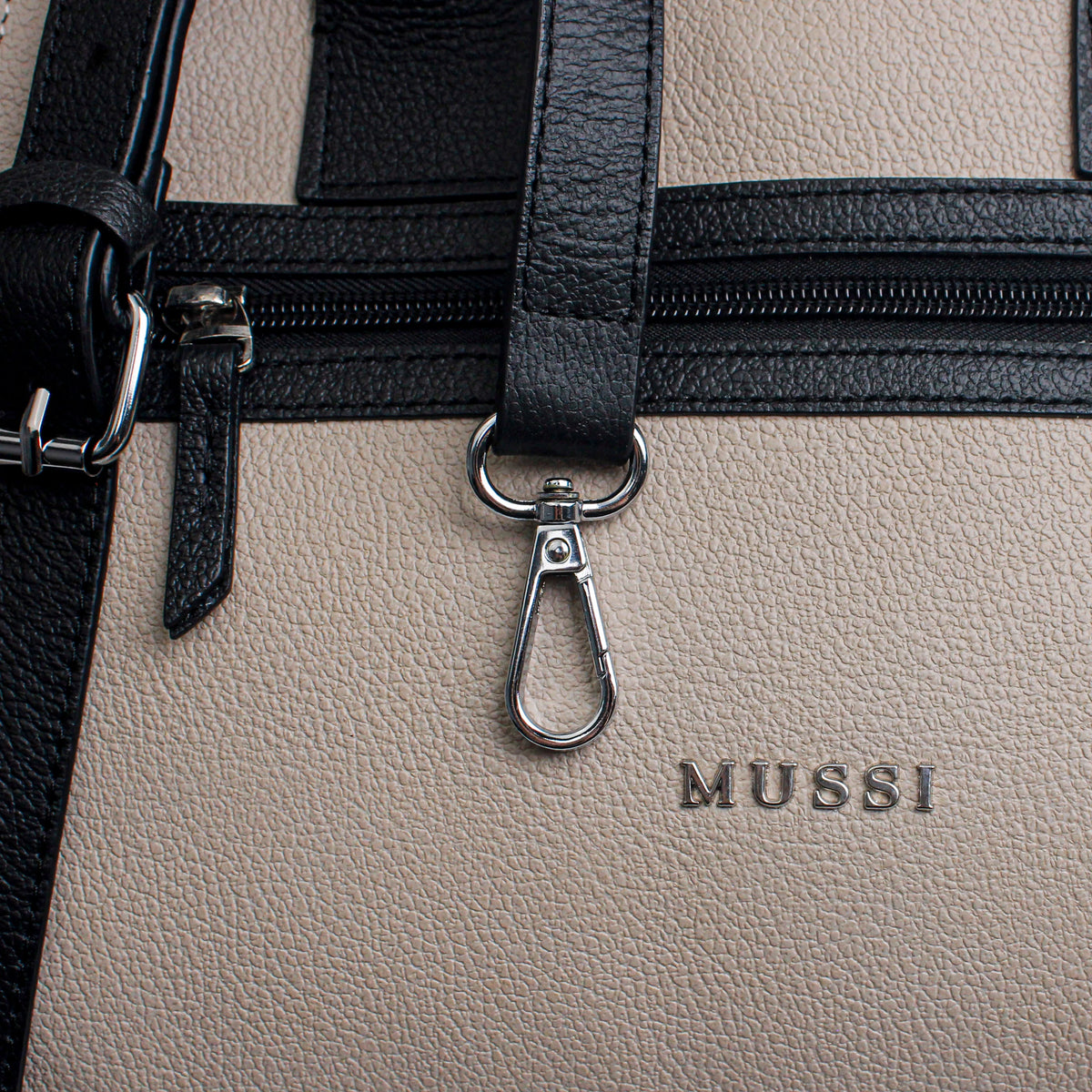 Cartera estrella de cuero para mujer - Negro