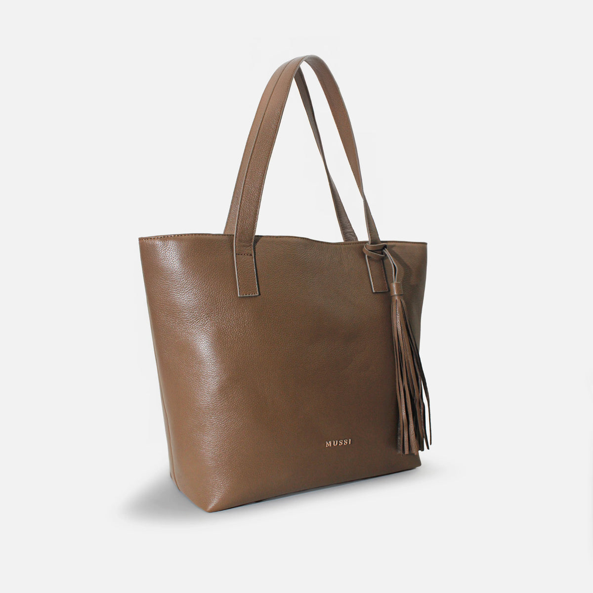 Cartera almizcle de cuero para mujer - Almendra