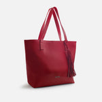 Cartera almizcle de cuero para mujer - Rojo