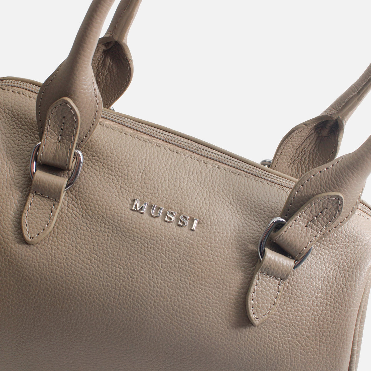 Baul corfina de cuero para mujer - Beige
