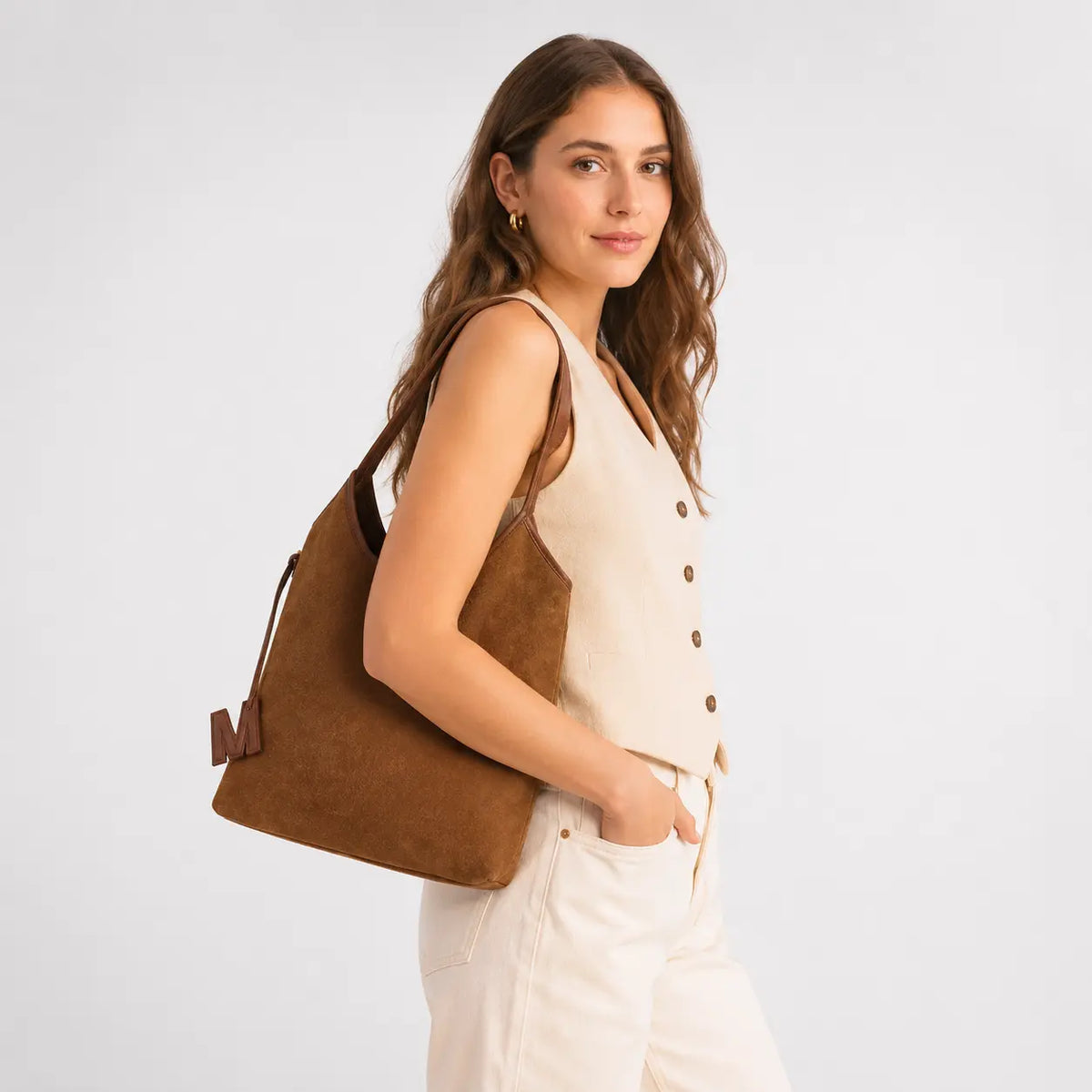 Cartera rosalia de sintético para mujer - Miel