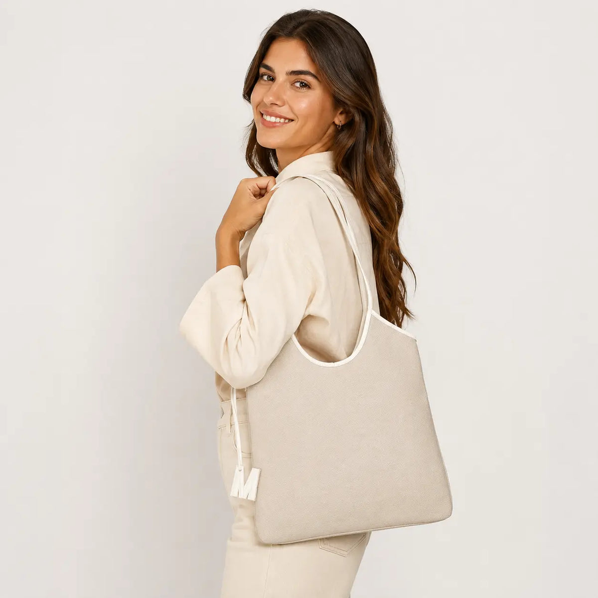 Cartera rosalia de sintético para mujer - Hueso