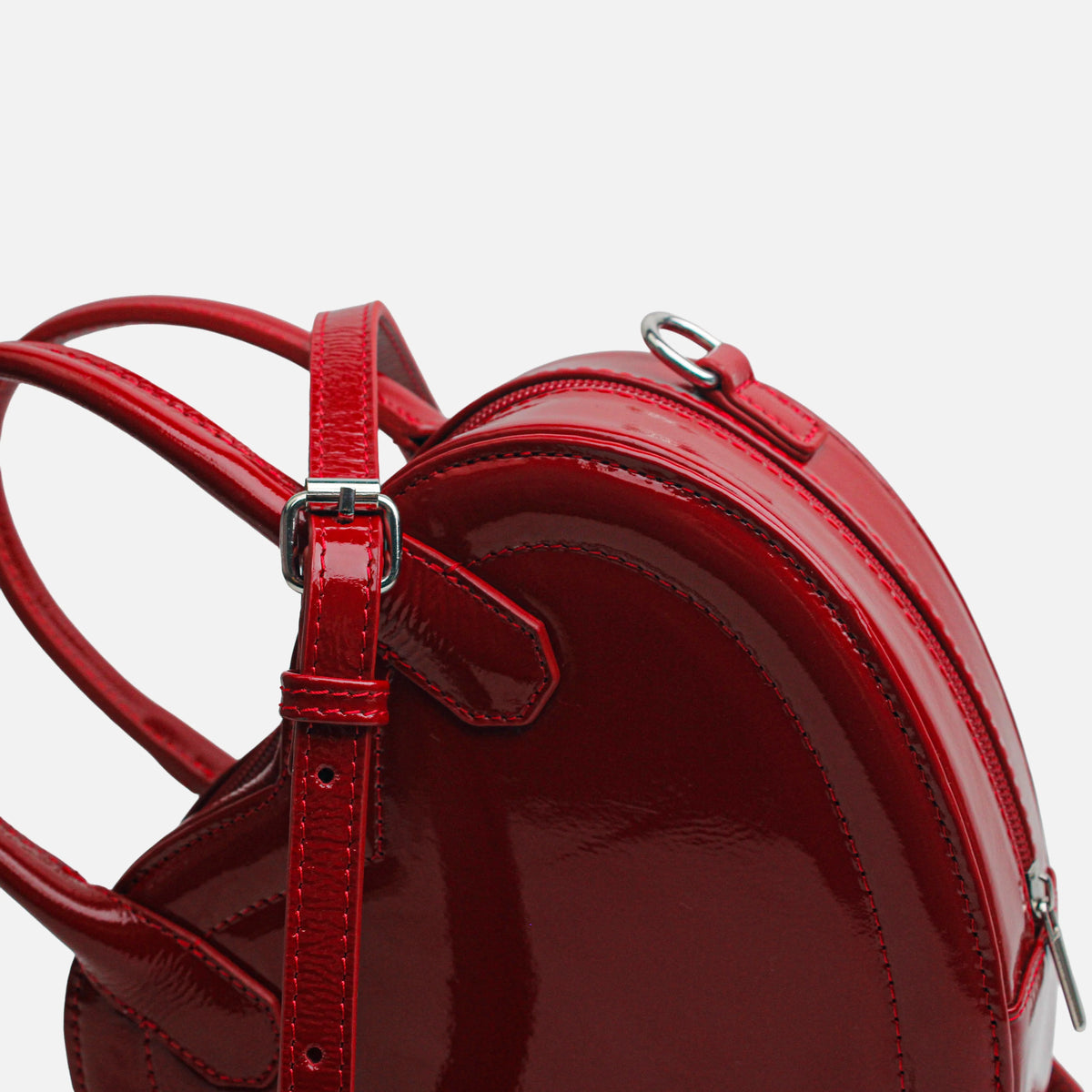 Bolso manos libres aster de cuero para mujer - Rojo