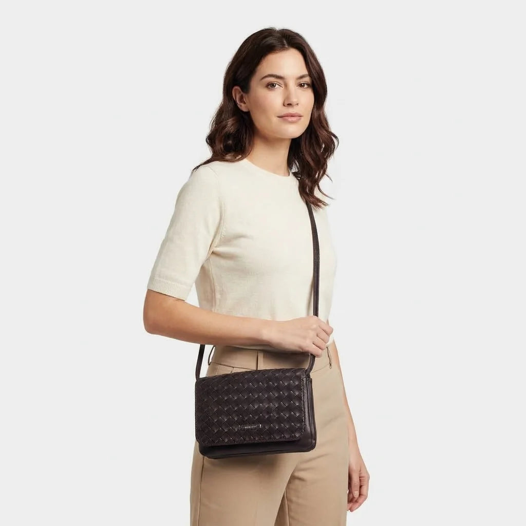 Bolso manos libres cayena de sintético para mujer - Café