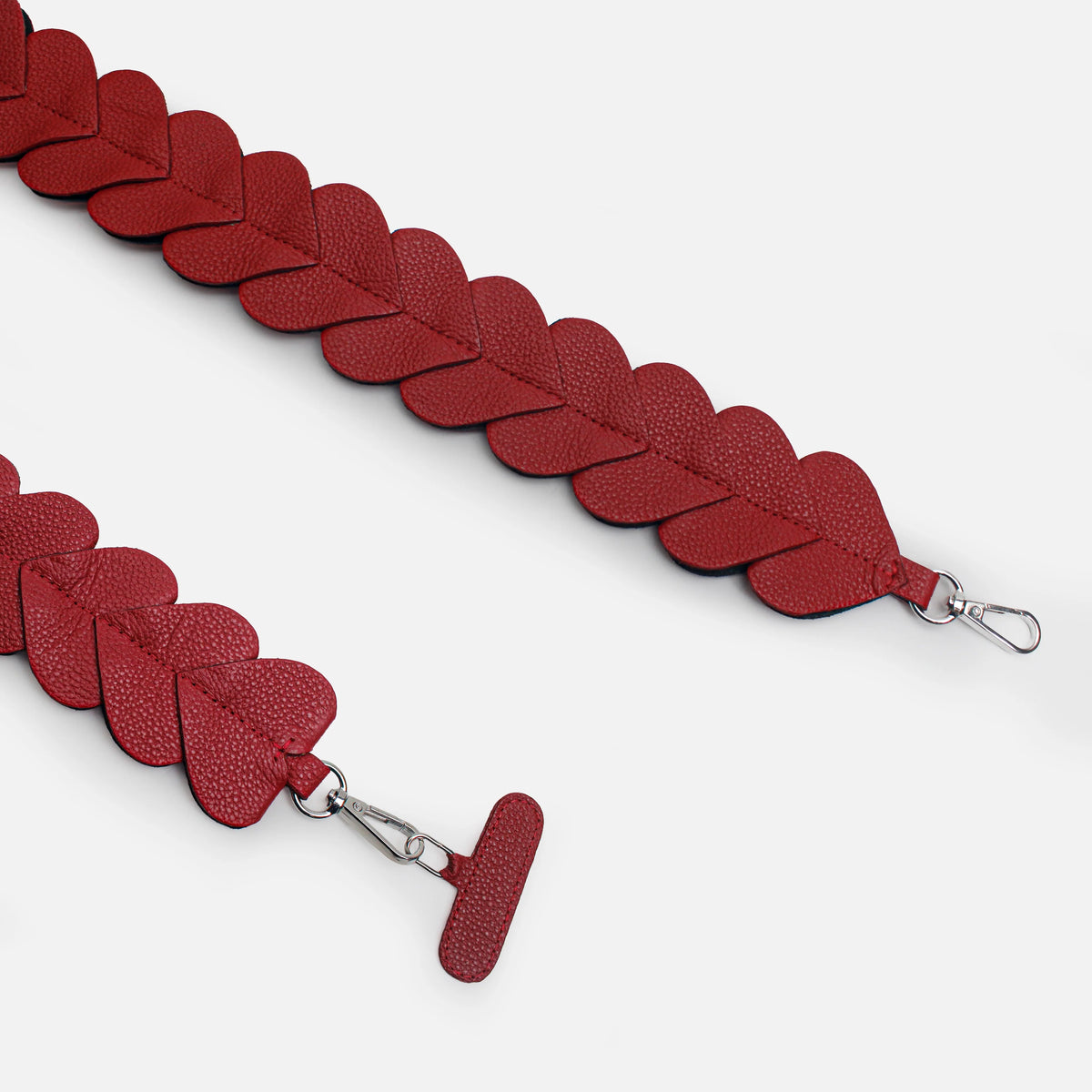 Reata nova de cuero para mujer - Rojo