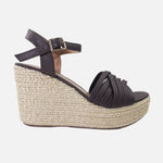 Sandalia plataforma aziel de sintético para mujer - Café