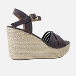 Sandalia plataforma aziel de sintético para mujer - Café