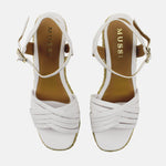 Sandalia plataforma aziel de sintético para mujer - Hueso