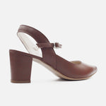 Tacones chelsea de cuero para mujer - Miel