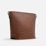 Bolso manos libres nayla de cuero para mujer - Miel