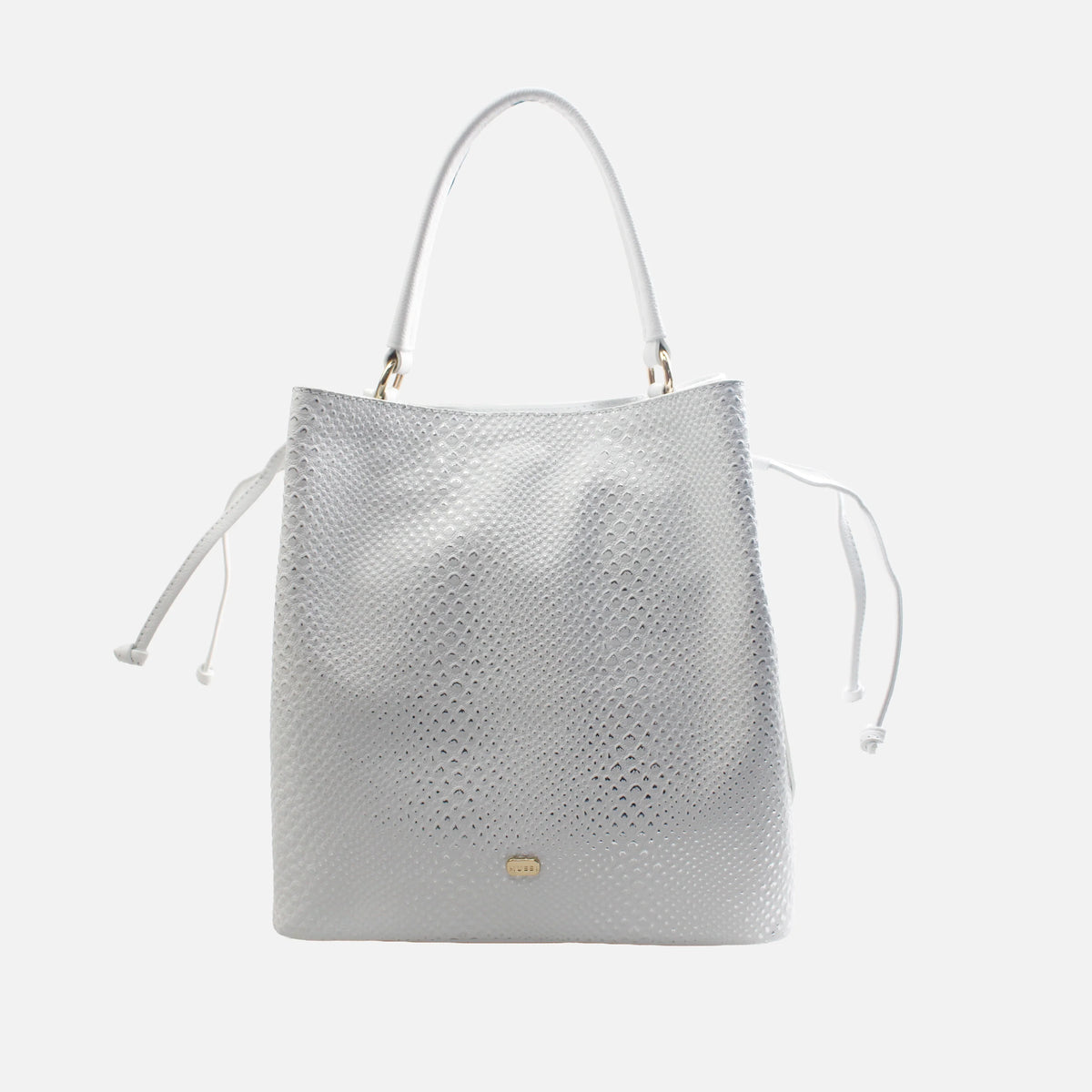 Bolso manos libres laura de cuero para mujer - Blanco