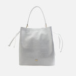 Bolso manos libres laura de cuero para mujer - Blanco