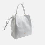 Bolso manos libres laura de cuero para mujer - Blanco
