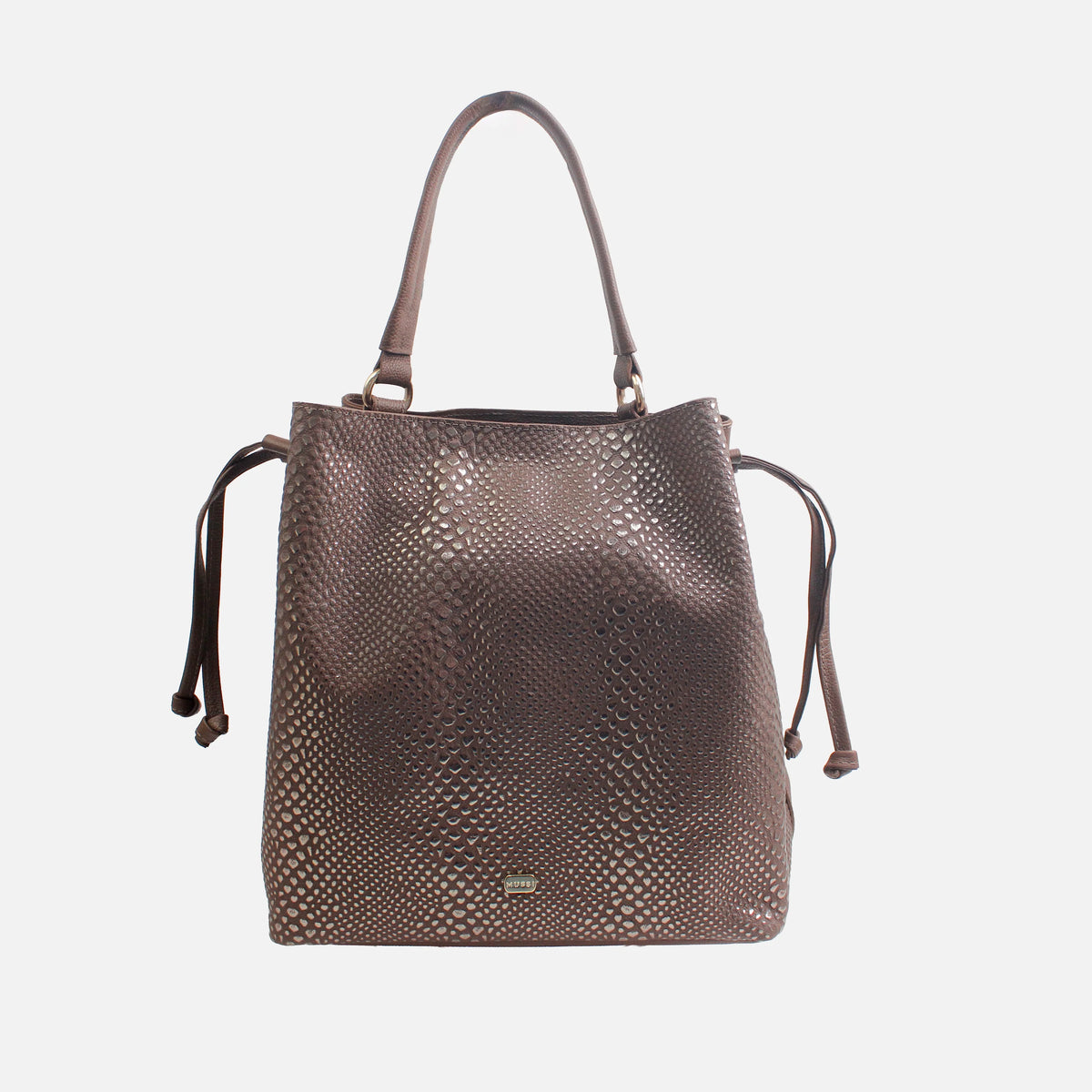 Bolso manos libres laura de cuero para mujer - Café