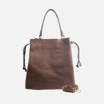Bolso manos libres laura de cuero para mujer - Café