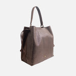 Bolso manos libres laura de cuero para mujer - Café
