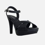 Sandalia tacon plataforma eileen de sintético para mujer - Negro