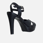 Sandalia tacon plataforma eileen de sintético para mujer - Negro