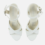 Sandalia tacon plataforma eileen de sintético para mujer - Blanco