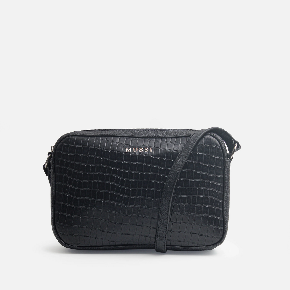 Bolso manos libres amay de cuero para mujer - Negro