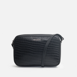 Bolso manos libres amay de cuero para mujer - Negro