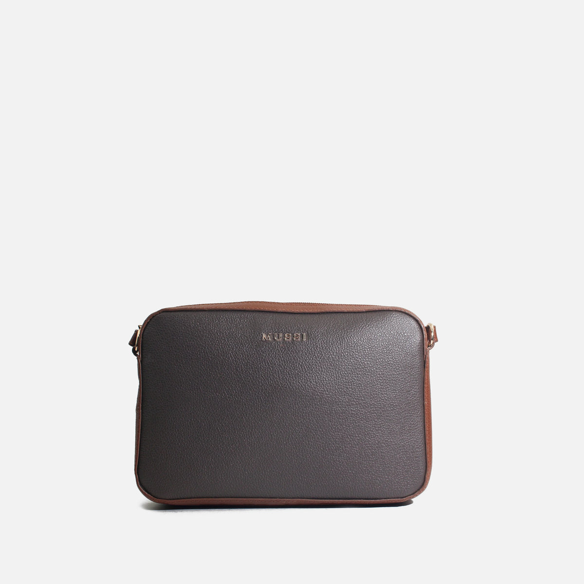 Bolso manos libres amay de cuero para mujer - Café