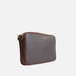 Bolso manos libres amay de cuero para mujer - Café