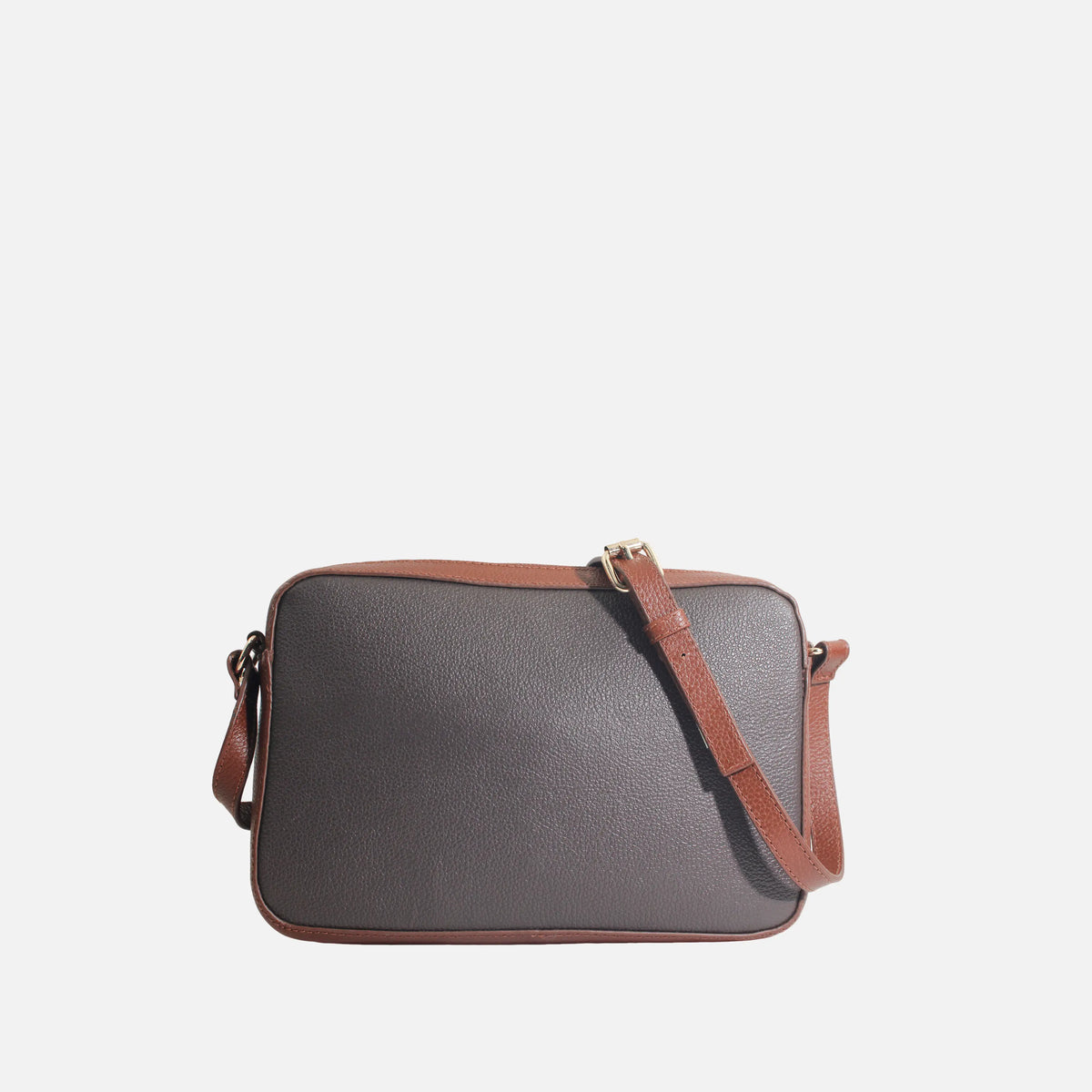 Bolso manos libres amay de cuero para mujer - Café