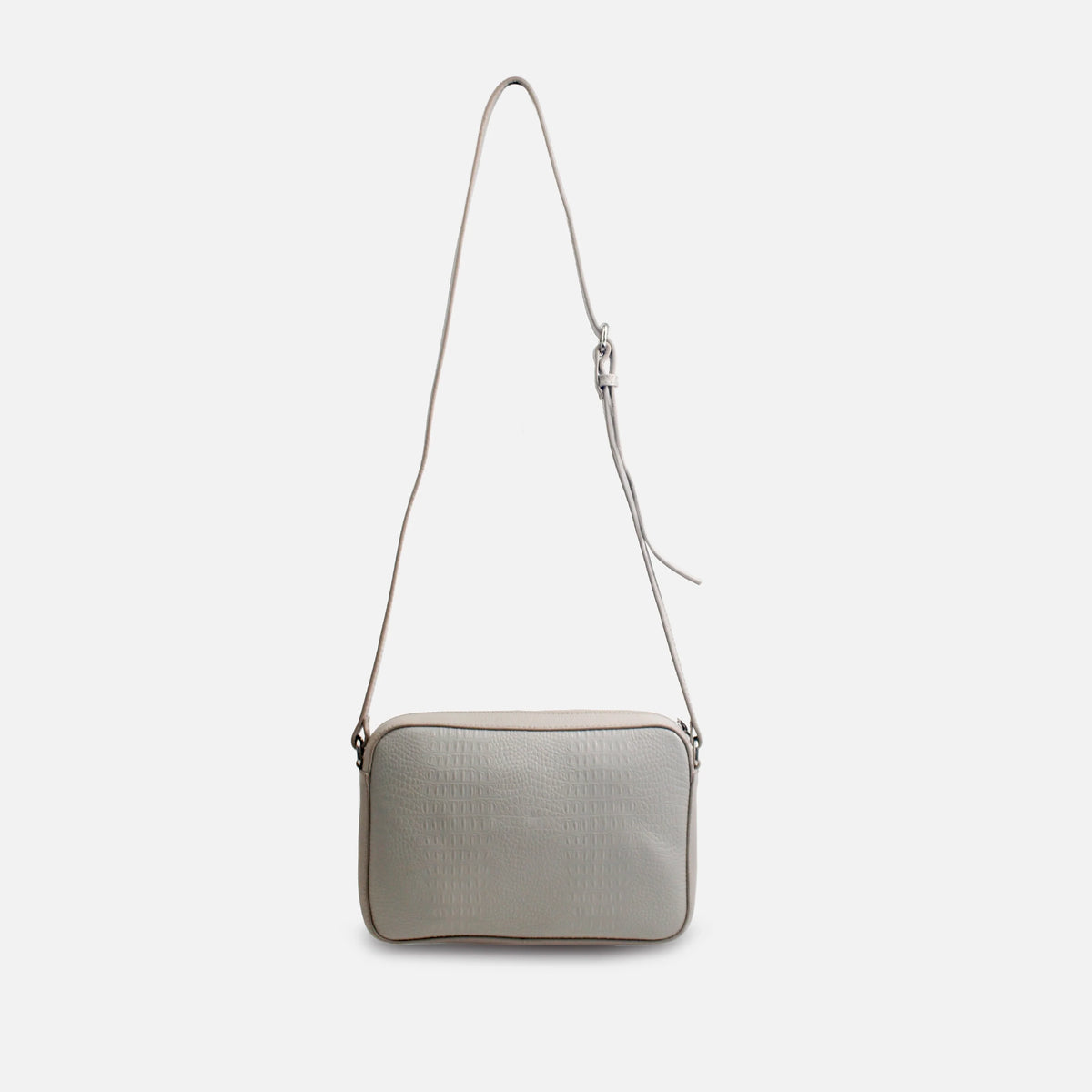 Bolso manos libres amay de cuero para mujer - Gris