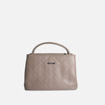 Cartera damaris de cuero para mujer - Taupe