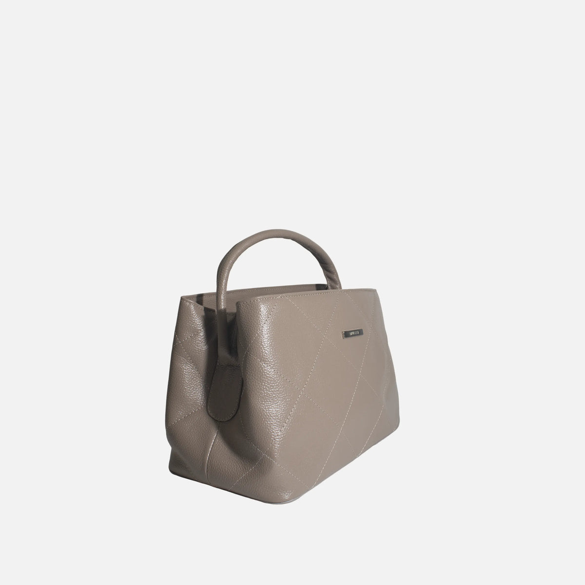 Cartera damaris de cuero para mujer - Taupe