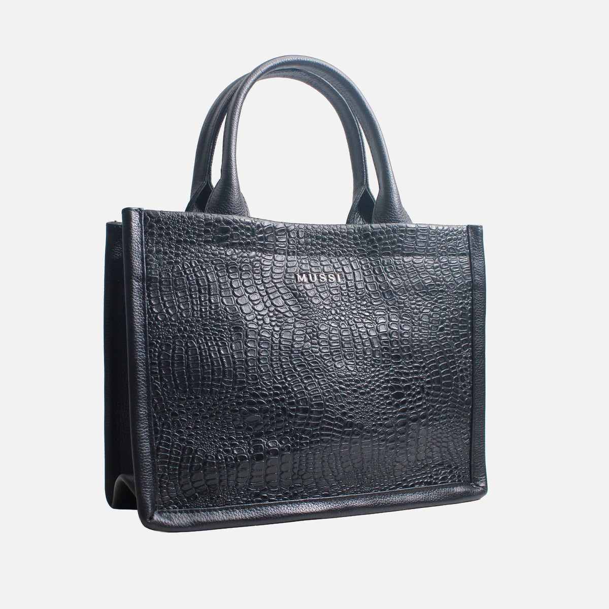 Cartera michelle de cuero para mujer - Negro