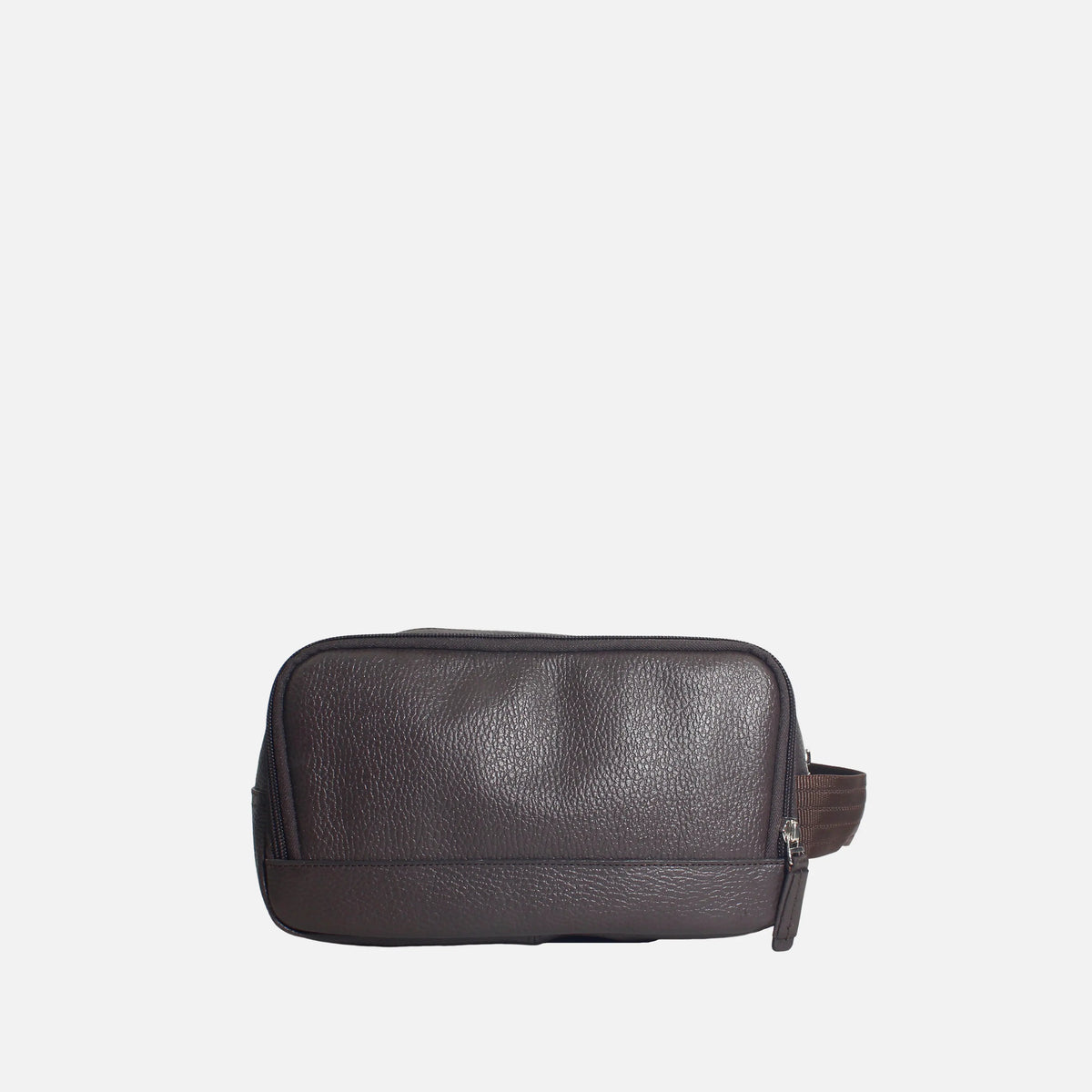 Cosmetiquera marlon de cuero para hombre - Café