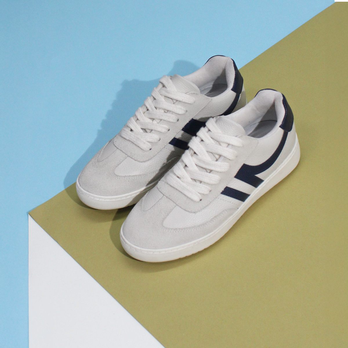 Tenis Citrico de cuero para mujer - Hueso