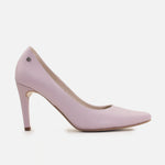 Tacones camil de cuero para mujer - Morado