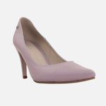 Tacones camil de cuero para mujer - Morado