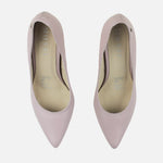 Tacones camil de cuero para mujer - Morado