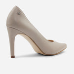Tacones camil de cuero para mujer - Taupe